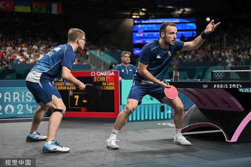 巴黎奥运会乒乓球男子团体半决赛:中国vs法国,晋级决赛